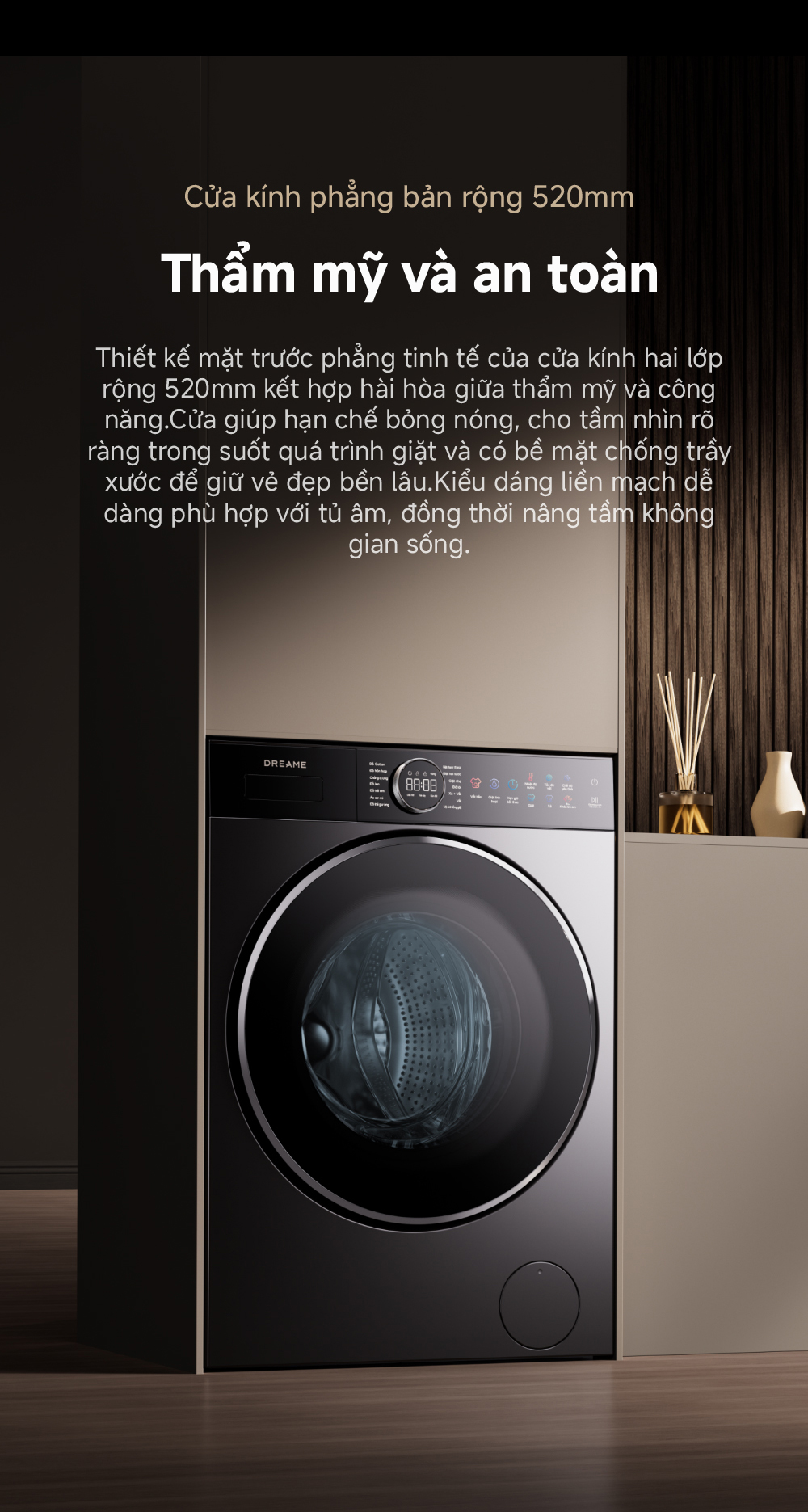 Máy giặt Dreame Premium Washer AI L3-2 10kg cửa trước (lồng ngang) DWF10L32BASE - Giặt thông minh, giặt nước nóng 5 May giat cua truoc 10kg Dreame Premium Washer L3 2 bigmivn 1