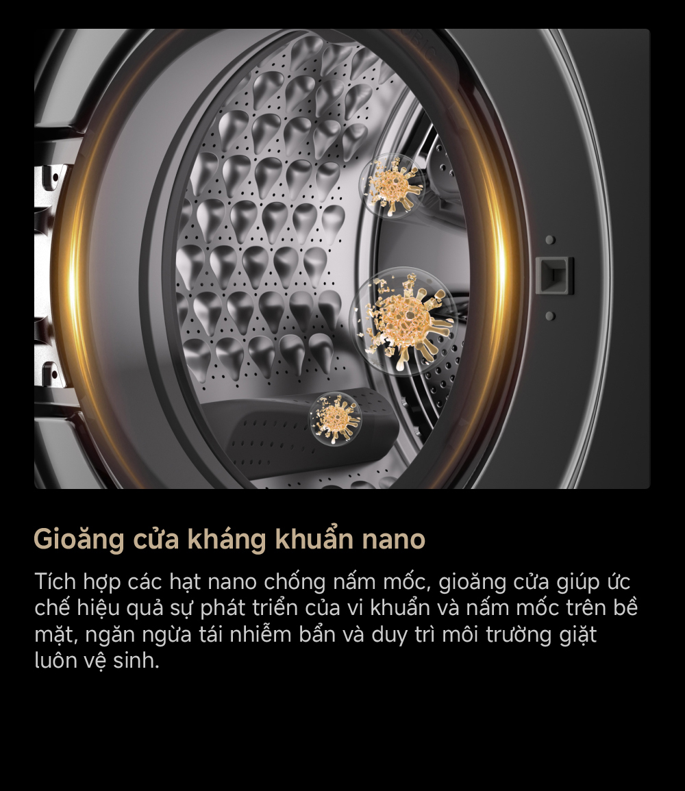 Máy giặt Dreame Premium Washer AI L3-2 10kg cửa trước (lồng ngang) DWF10L32BASE - Giặt thông minh, giặt nước nóng 15 May giat cua truoc 10kg Dreame Premium Washer L3 2 bigmivn 12