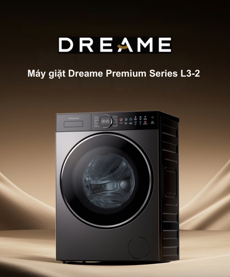 Máy giặt Dreame Premium Washer AI L3-2 10kg cửa trước (lồng ngang) DWF10L32BASE - Giặt thông minh, giặt nước nóng 2 May giat cua truoc 10kg Dreame Premium Washer L3 2 bigmivn
