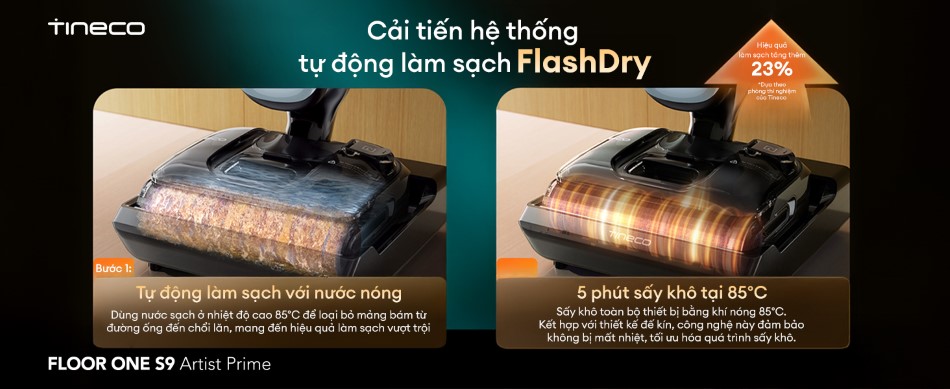 Máy hút bụi lau sàn Tineco Floor One S9 Artist Prime - Bản Quốc Tế 13 May hut bui lau san Tineco Floor One S9 Artist Prime bigmivn 10