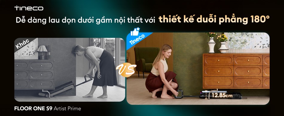 Máy hút bụi lau sàn Tineco Floor One S9 Artist Prime - Bản Quốc Tế 9 May hut bui lau san Tineco Floor One S9 Artist Prime bigmivn 6