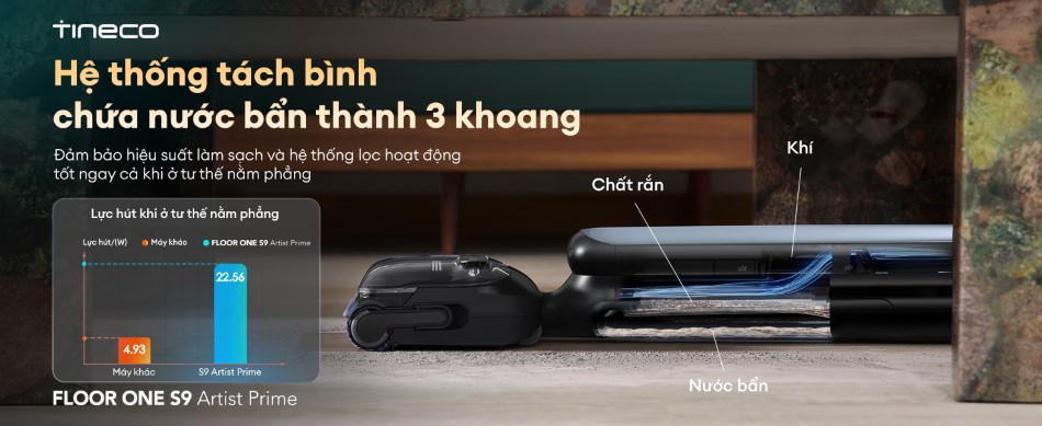 Máy hút bụi lau sàn Tineco Floor One S9 Artist Prime - Bản Quốc Tế 10 May hut bui lau san Tineco Floor One S9 Artist Prime bigmivn 7