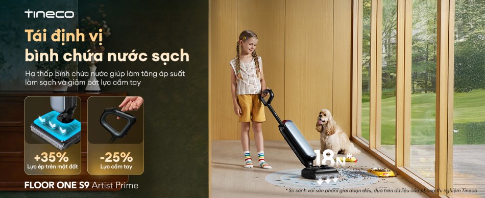 Máy hút bụi lau sàn Tineco Floor One S9 Artist Prime - Bản Quốc Tế 11 May hut bui lau san Tineco Floor One S9 Artist Prime bigmivn 8