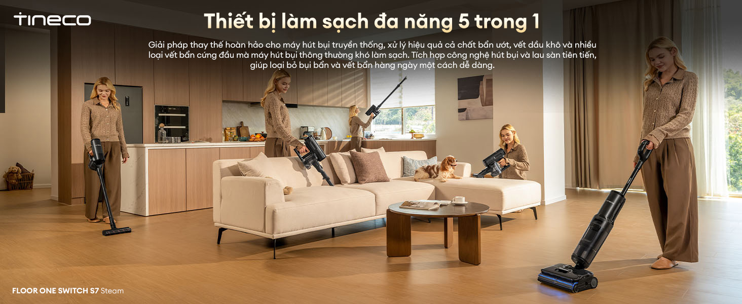 May hut bui lau san Tineco Floor One Switch S7 Steam bigmivn 3