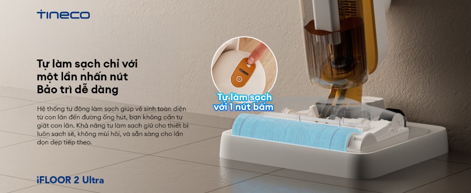 Máy hút bụi lau sàn khô ướt Tineco iFloor 2 Ultra - Bản Quốc Tế 8 May hut bui lau san kho uot Tineco iFloor 2 Ultra 6