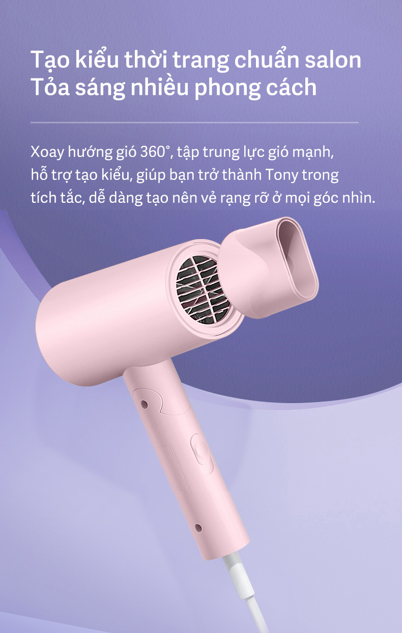 Máy sấy tóc ion âm FLYCO FH6276 (màu trắng) - Chính hãng 8 May say toc ion am FLYCO FH6276 bigmivn 9
