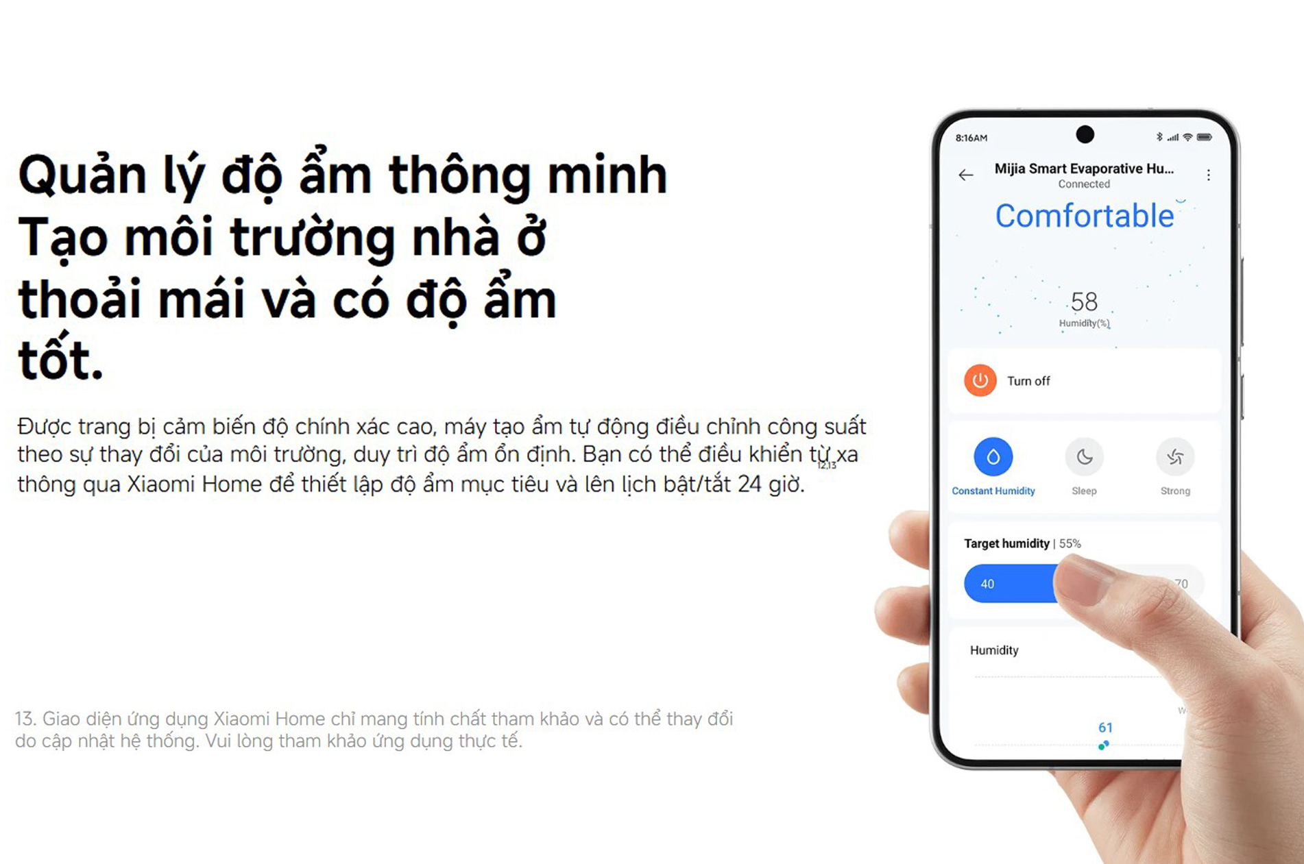 Máy tạo ẩm không sương Xiaomi Mijia Smart Evaporative Humidifier Pro BHR082TEU 600mL/h - Chính hãng 11 May tao am khong suong Xiaomi Mijia Smart Evaporative Humidifier Pro BHR082TEU bigmivn 11
