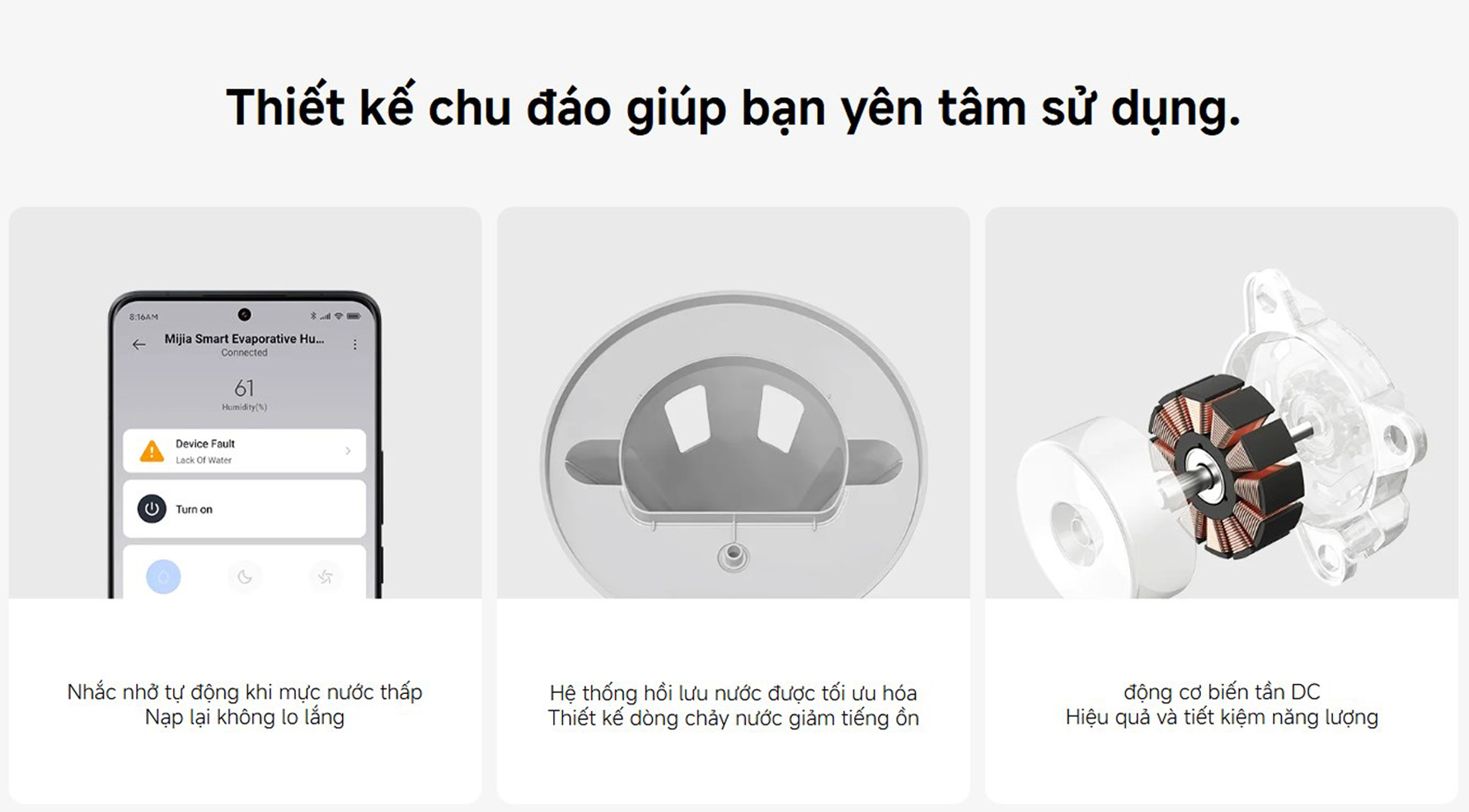 Máy tạo ẩm không sương Xiaomi Mijia Smart Evaporative Humidifier Pro BHR082TEU 600mL/h - Chính hãng 13 May tao am khong suong Xiaomi Mijia Smart Evaporative Humidifier Pro BHR082TEU bigmivn 12