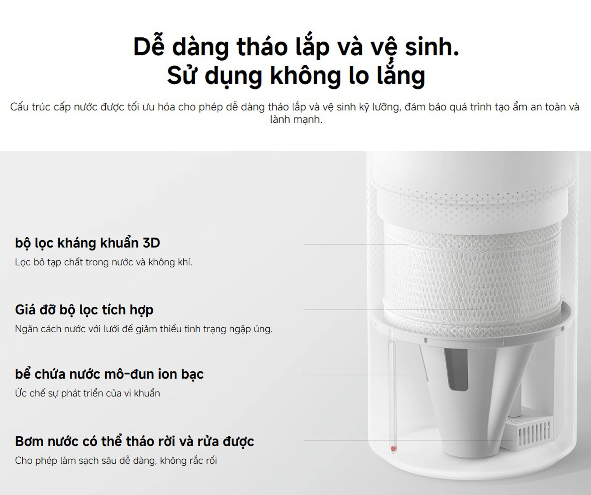 Máy tạo ẩm không sương Xiaomi Mijia Smart Evaporative Humidifier Pro BHR082TEU 600mL/h - Chính hãng 6 May tao am khong suong Xiaomi Mijia Smart Evaporative Humidifier Pro BHR082TEU bigmivn 8