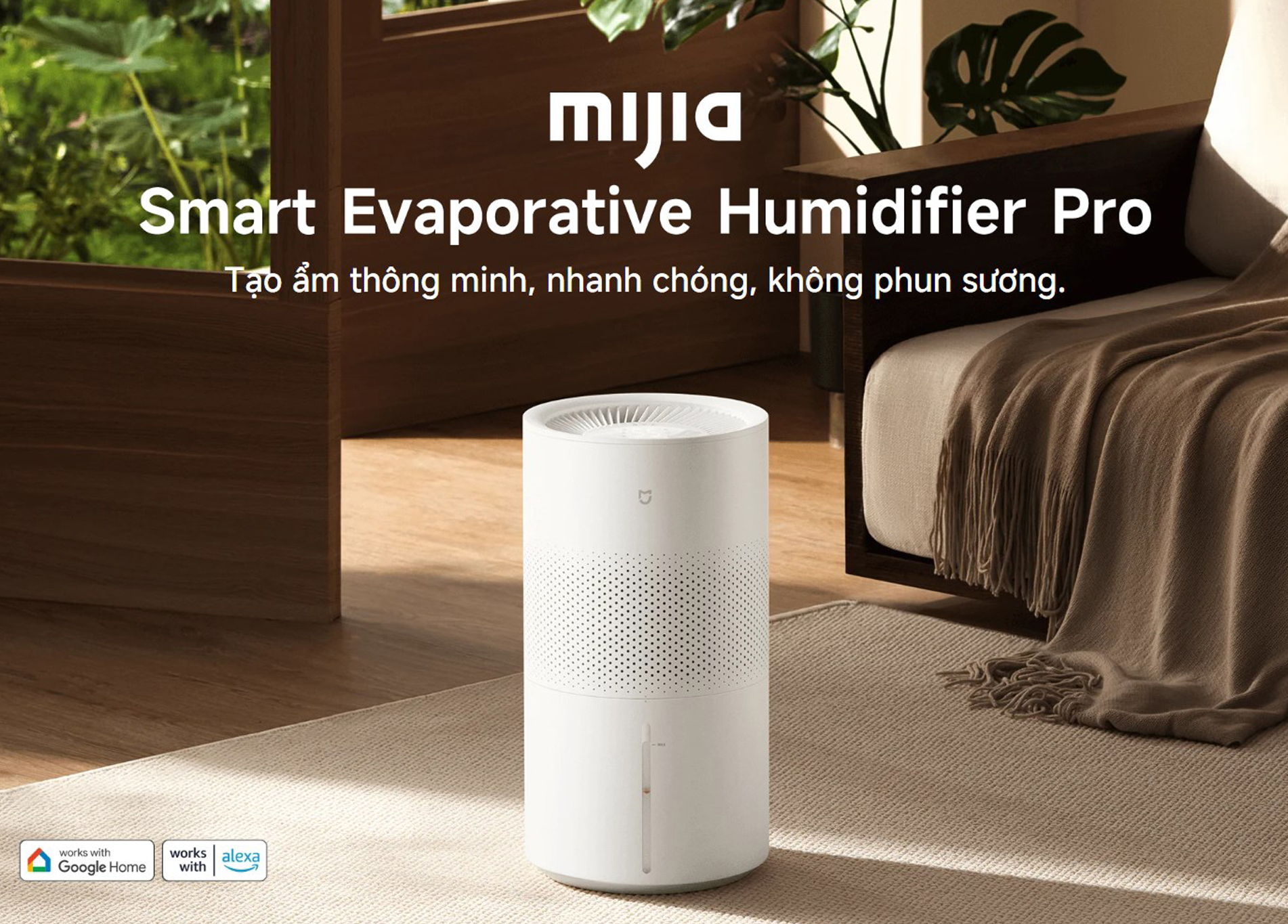 Máy tạo ẩm không sương Xiaomi Mijia Smart Evaporative Humidifier Pro BHR082TEU 600mL/h - Chính hãng 2 May tao am khong suong Xiaomi Mijia Smart Evaporative Humidifier Pro BHR082TEU bigmivn