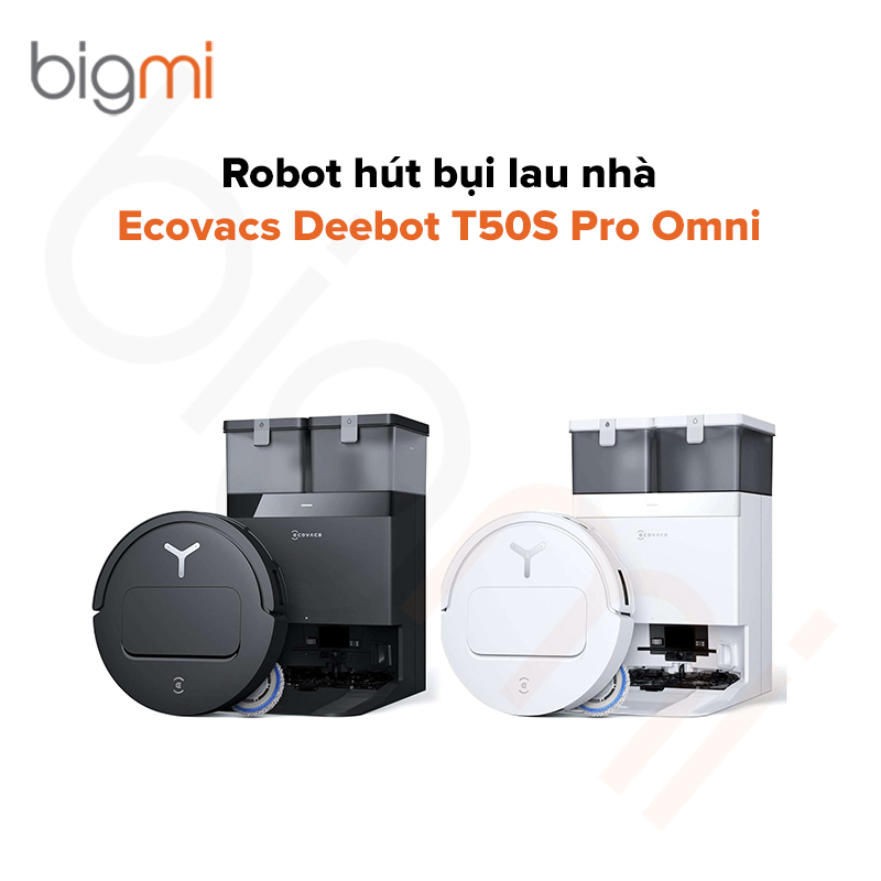 Robot hút bụi lau nhà Ecovacs Deebot T50S Pro Omni