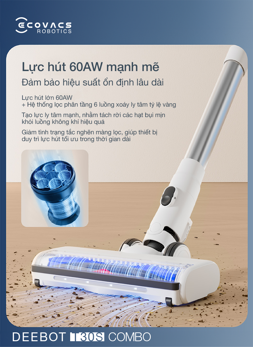 Robot hút bụi lau sàn Ecovacs T30s Combo - Chính Hãng 10 Robot hut bui lau san Ecovacs T30s Combo bigmivn 16