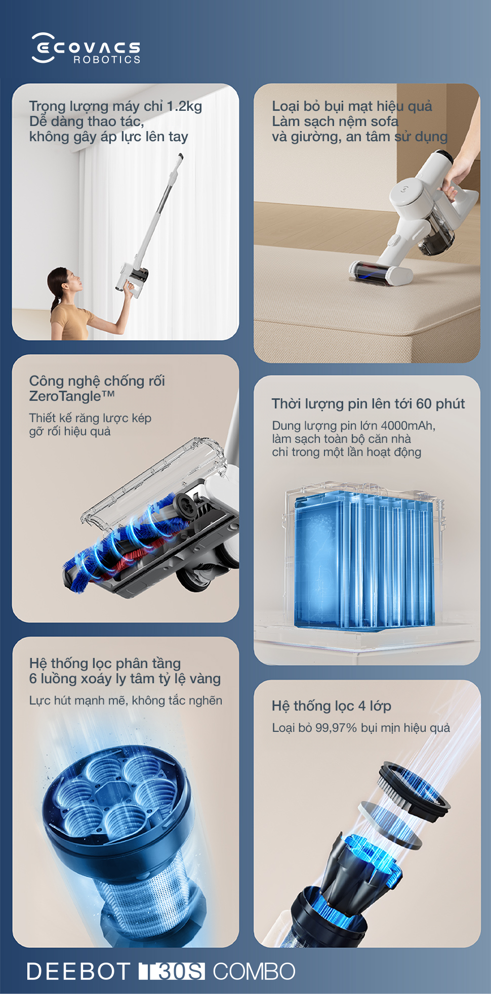 Robot hút bụi lau sàn Ecovacs T30s Combo bigmivn (9) Robot hut bui lau san Ecovacs T30s Combo bigmivn 9