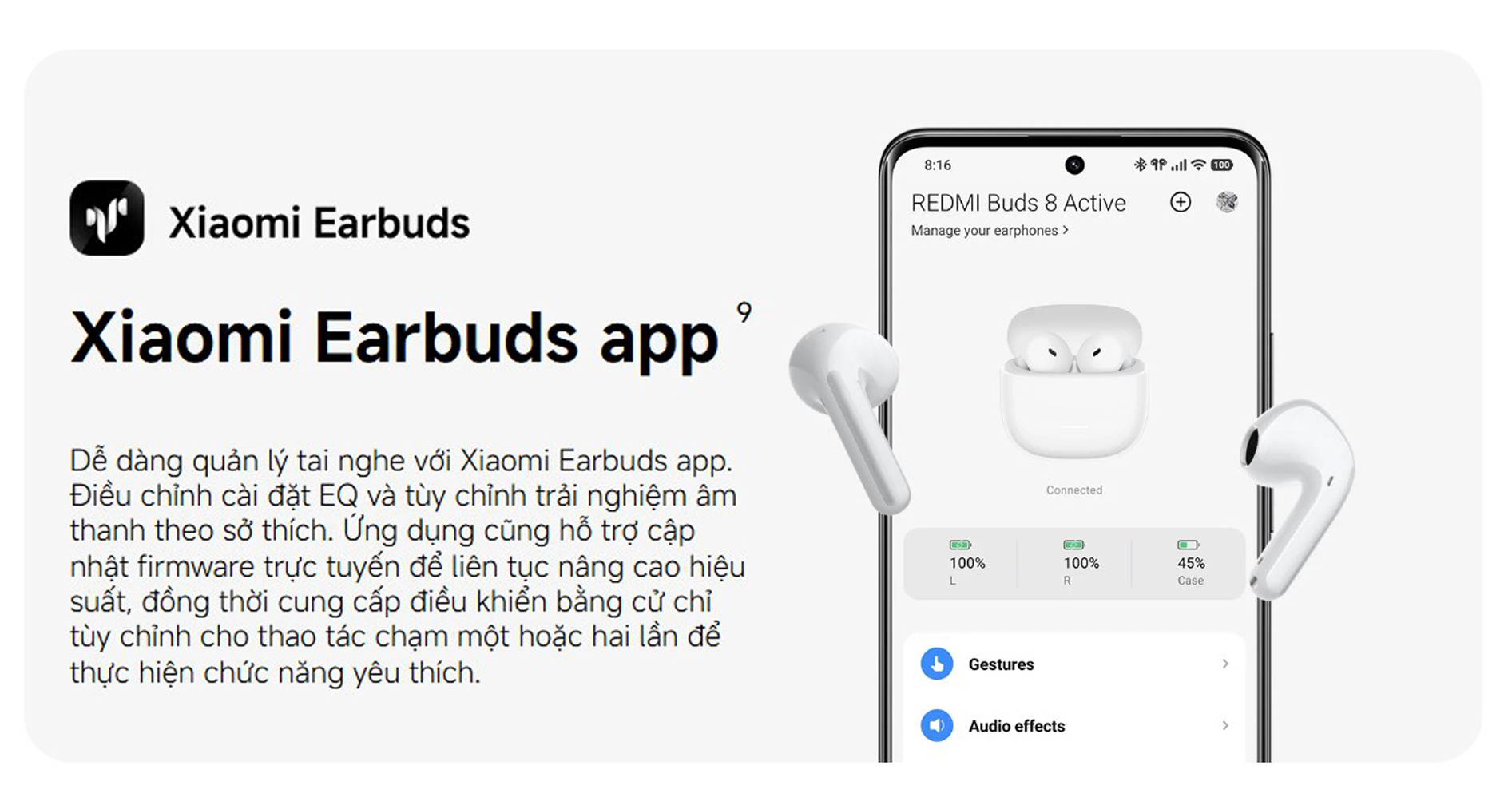 Tai nghe Bluetooth Xiaomi REDMI Buds 8 Active bigmivn 13