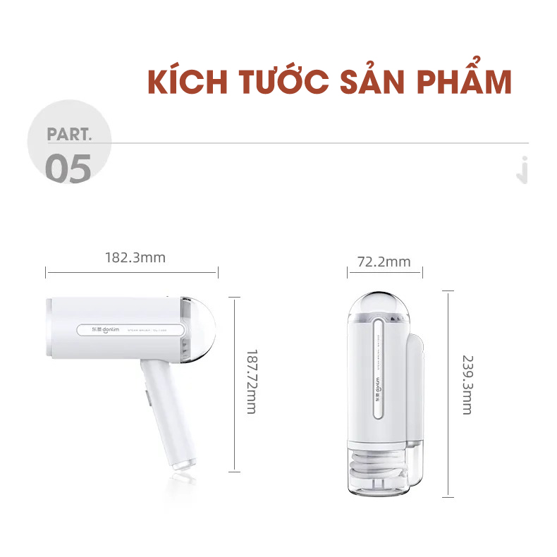 Bàn ủi hơi nước cầm tay Donlim DL-1022 - Chính hãng 17 Ban ui hoi nuoc cam tay Donlim DL 1022 bigmivn 16