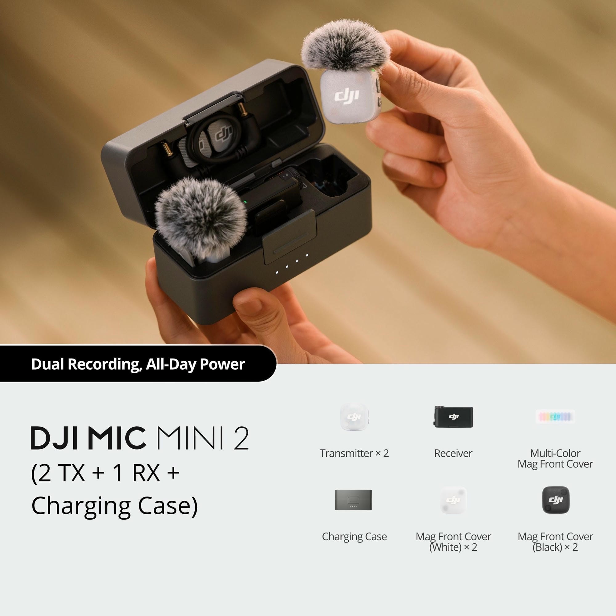 DJI Mic Mini 2 (2 TX + 1 RX + Charging Case) DJI Mic Mini 2 2 TX 1 RX Charging Case