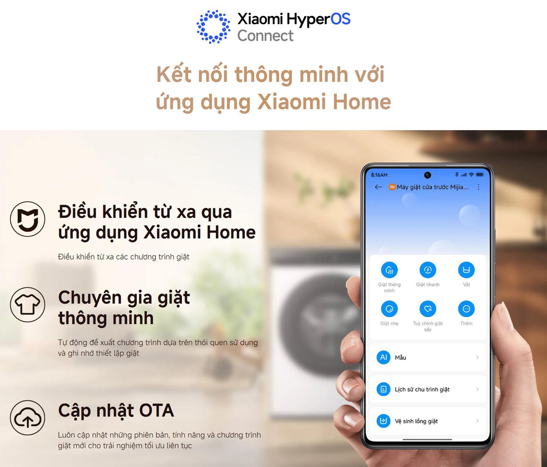 May giat cua truoc Xiaomi Mijia 9kg Front Load Washer MJA08VN bigmivn 10