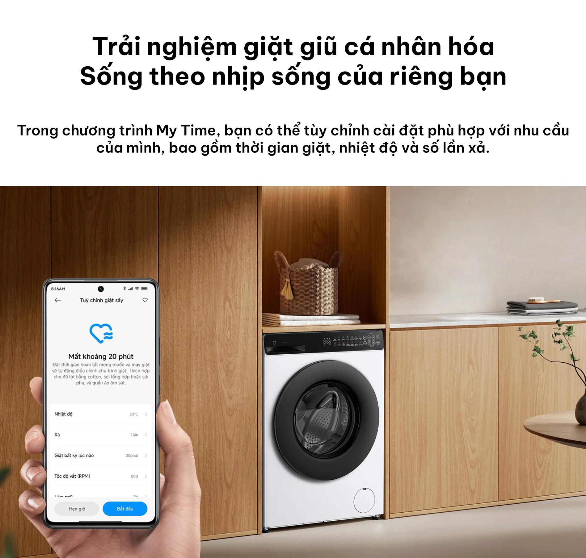 May giat cua truoc Xiaomi Mijia 9kg Front Load Washer MJA08VN bigmivn 11