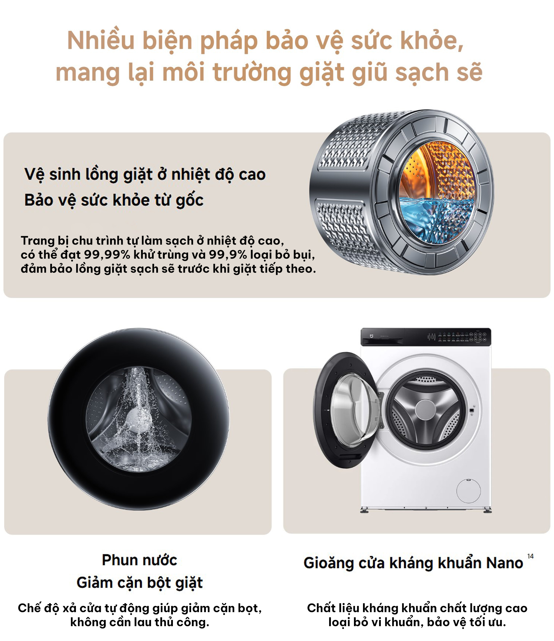 May giat cua truoc Xiaomi Mijia 9kg Front Load Washer MJA08VN bigmivn 13