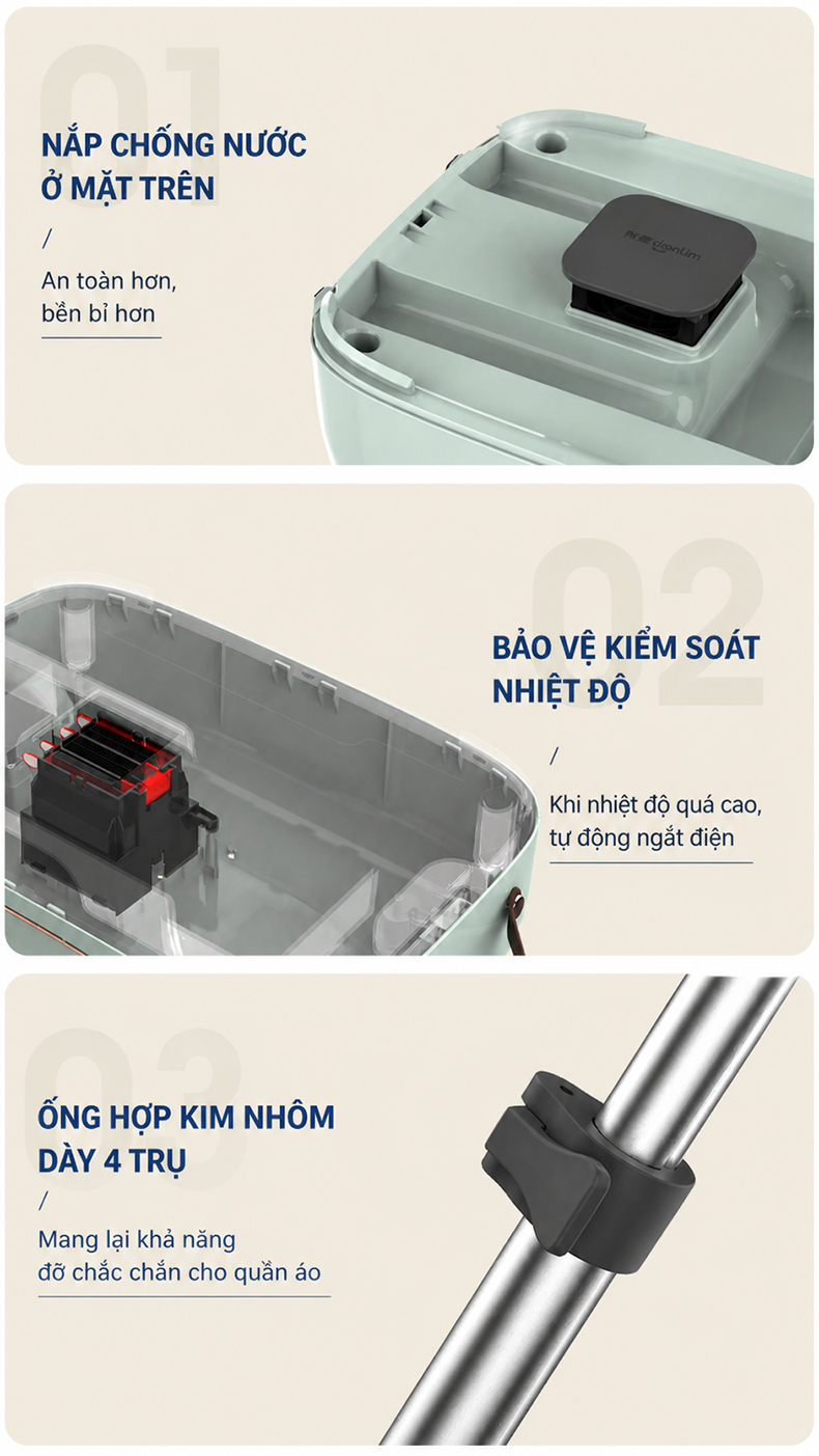 Máy sấy quần áo gấp gọn Donlim DL-1216 - Chính hãng 14 May say quan ao gap gon Donlim DL 1216 bigmivn 14
