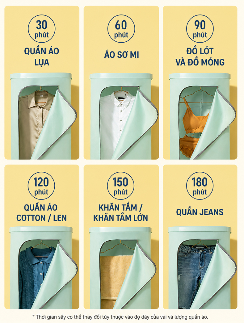 Máy sấy quần áo gấp gọn Donlim DL-1216 - Chính hãng 12 May say quan ao gap gon Donlim DL 1216 bigmivn 9