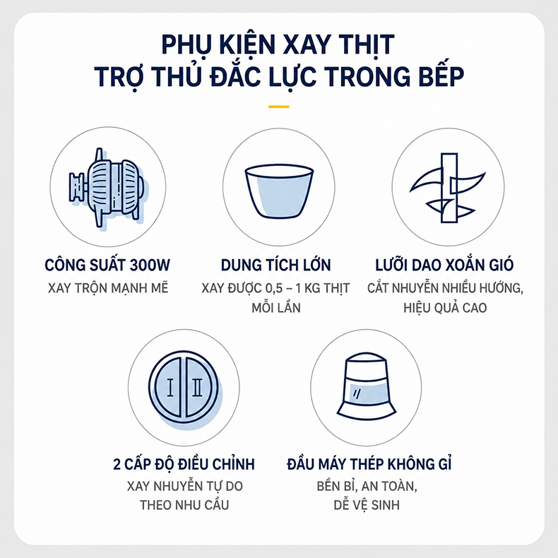 Máy xay thịt đa năng Donlim DL-JR373 - Chính hãng 3 May xay thit da nang Donlim DL JR373 bigmivn 1