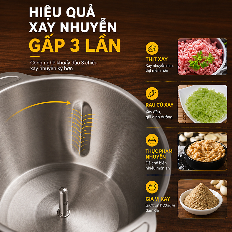 Máy xay thịt đa năng Donlim DL-JR373 - Chính hãng 7 May xay thit da nang Donlim DL JR373 bigmivn 6