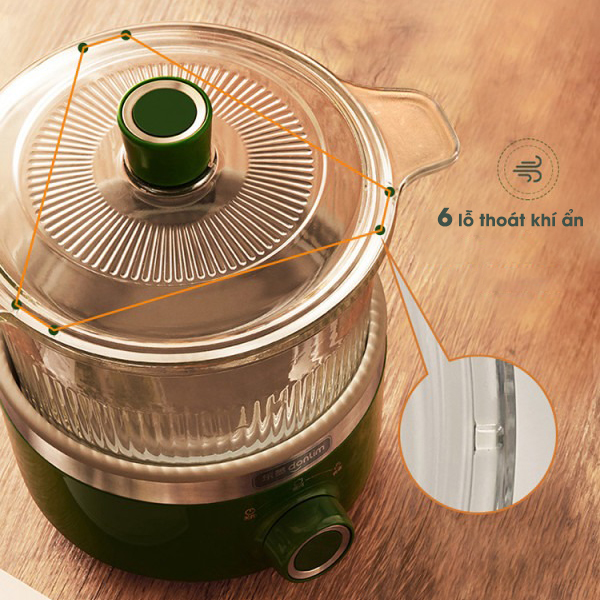 Nồi hầm điện Donlim DL-9002 dung tích 1.5L - Chính hãng 8 Noi ham dien Donlim DL 9002 dung tich 1.5L bigmivn 10