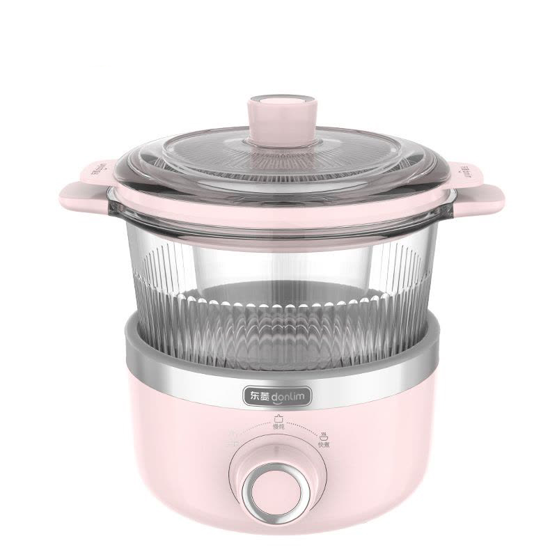 Nồi hầm điện Donlim DL-9002 dung tích 1.5L màu hồng Noi ham dien Donlim DL 9002 dung tich 1.5L mau hong