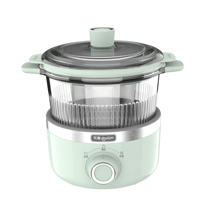 Nồi hầm điện Donlim DL-9002 dung tích 1.5L màu xanh nhạt Noi ham dien Donlim DL 9002 dung tich 1.5L mau xanh nhat