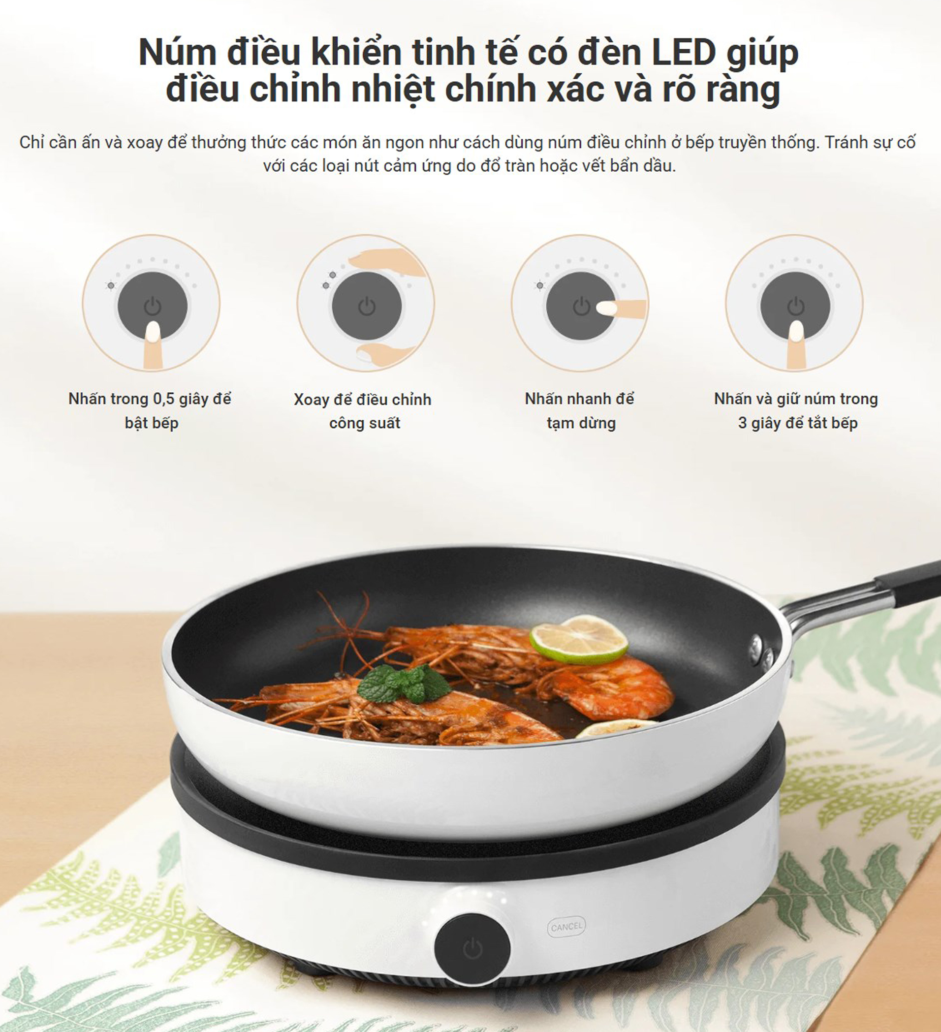 Bếp từ đơn Xiaomi Induction Cooker Lite BHR8130EU - Chính hãng 7 Bep tu don Xiaomi Induction Cooker Lite bigmivn 2