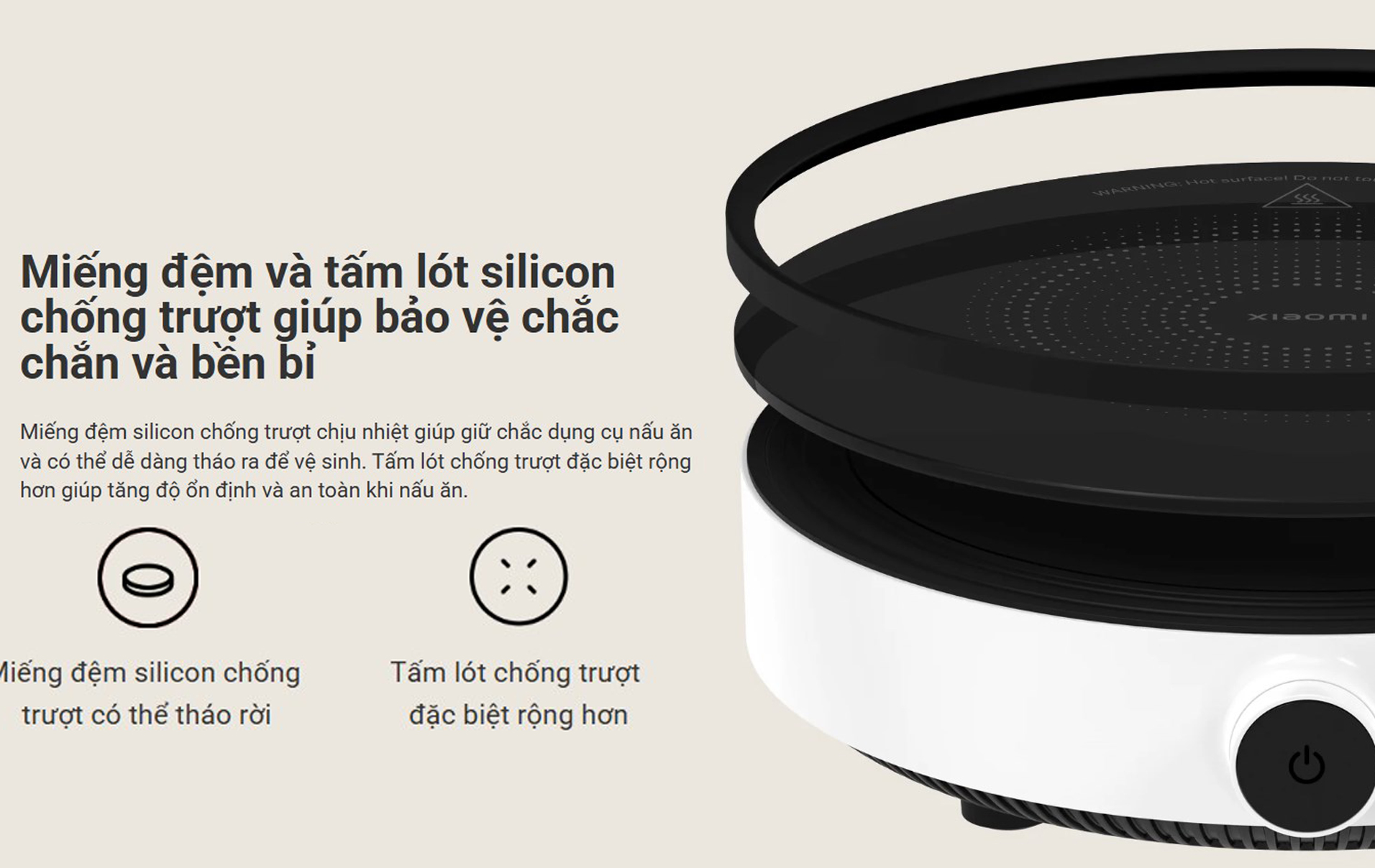 Bếp từ đơn Xiaomi Induction Cooker Lite BHR8130EU - Chính hãng 10 Bep tu don Xiaomi Induction Cooker Lite bigmivn 6