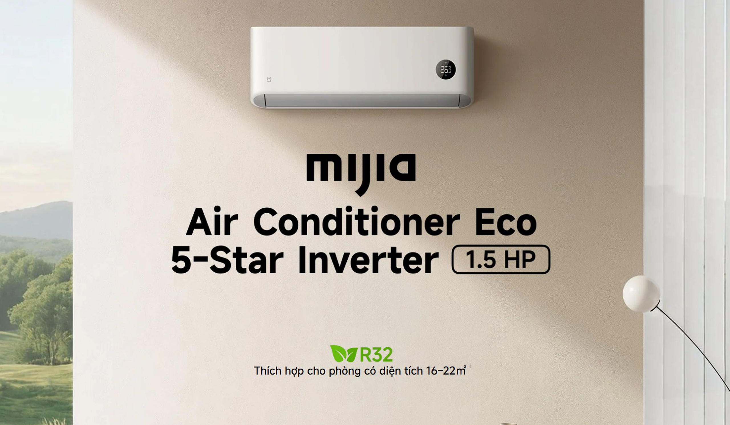 Điều hoà 1 chiều Xiaomi Mijia Air Conditioner Eco 5 sao 1.5HP 12000BTU N2C5 - Bản quốc tế 2 Dieu hoa 1 chieu 12000BTU Xiaomi Mijia Eco 5 sao Inverter 1.5HP bigmivn