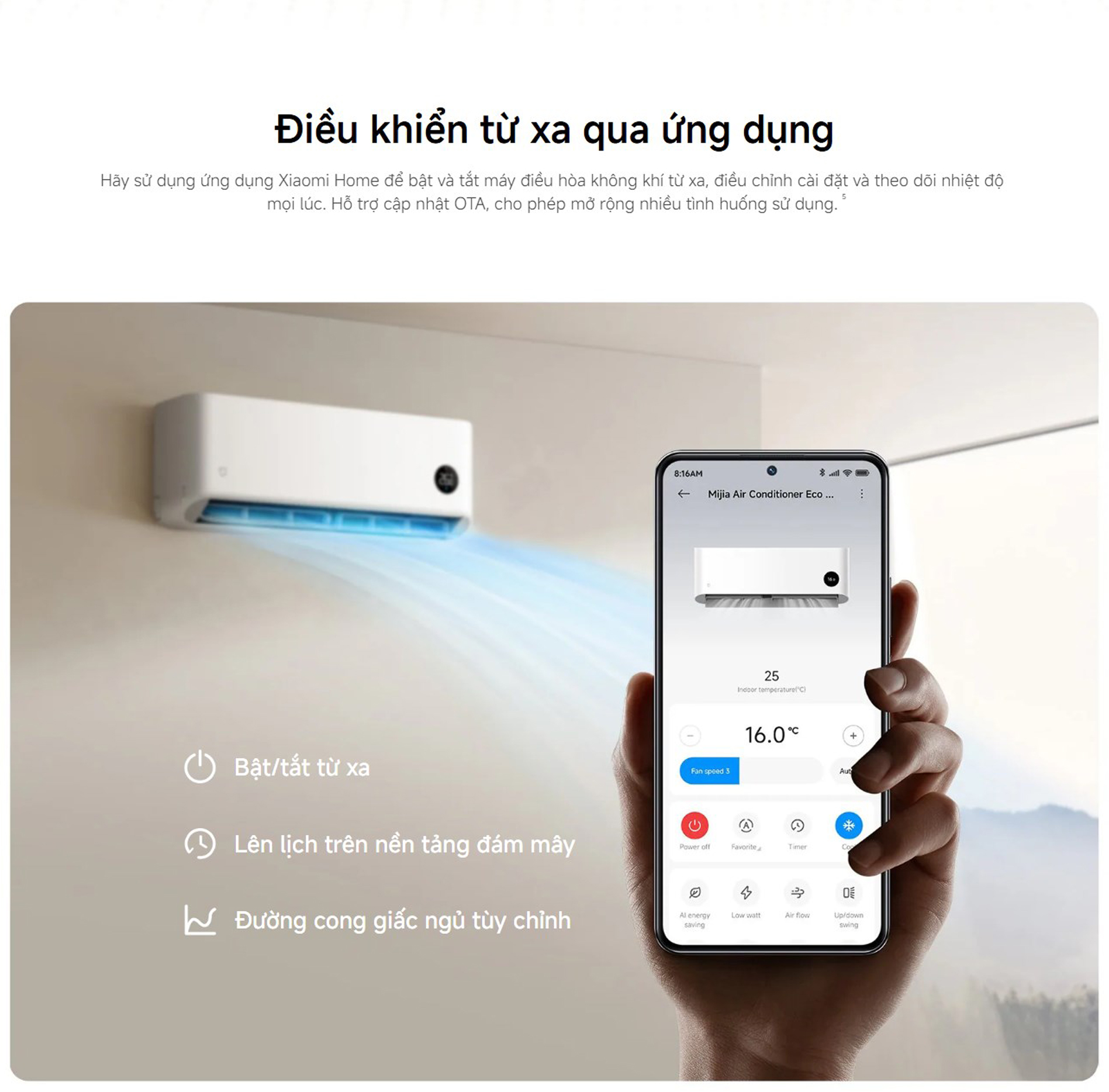 Điều hoà 1 chiều Xiaomi Mijia Air Conditioner Eco 5 sao 1.5HP 12000BTU N2C5 - Bản quốc tế 15 Dieu hoa 1 chieu 9000BTU Xiaomi Mijia Eco 5 sao Inverter 1HP bigmivn 11