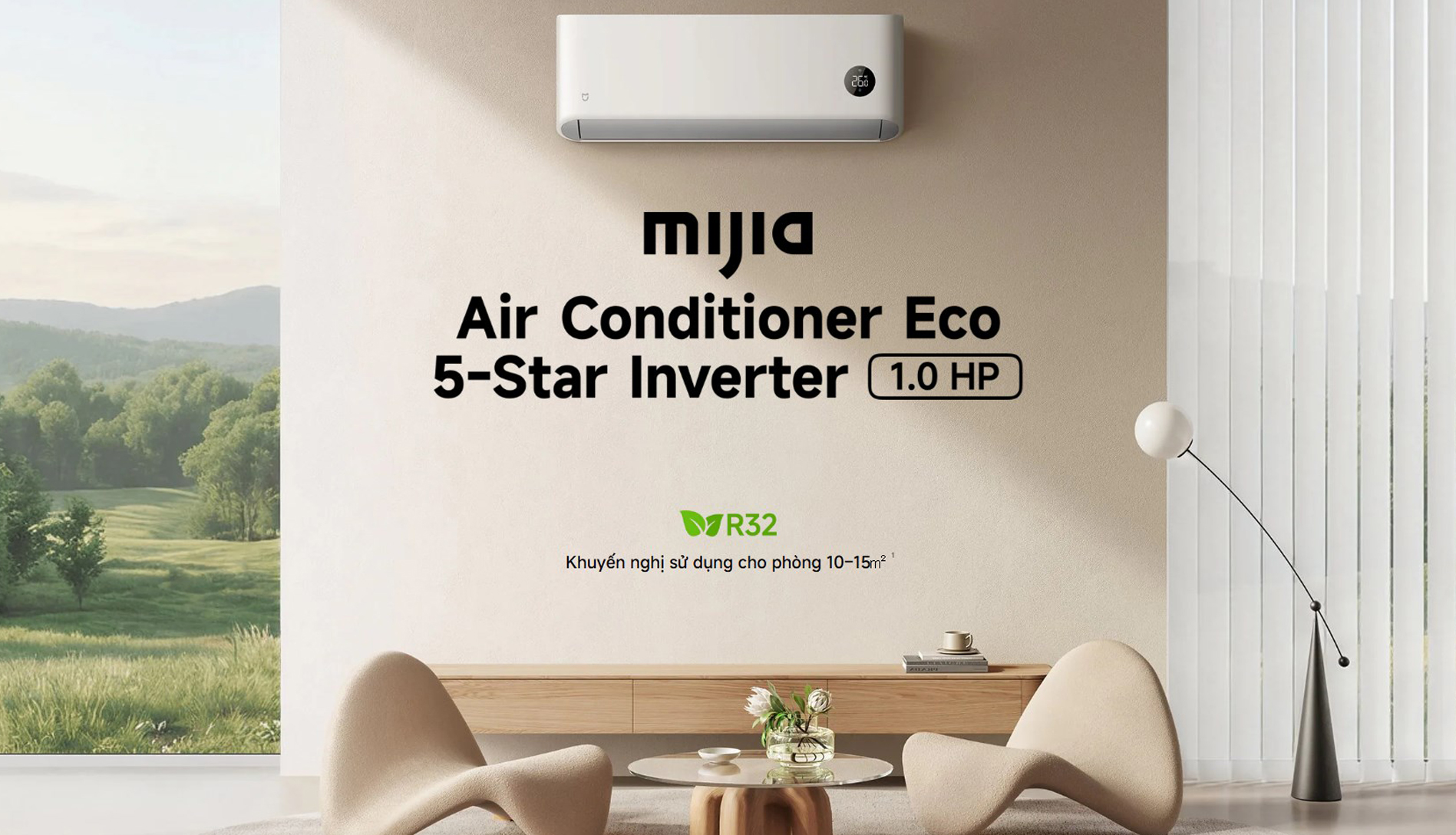 Dieu hoa 1 chieu 9000BTU Xiaomi Mijia Eco 5 sao Inverter 1HP bigmivn