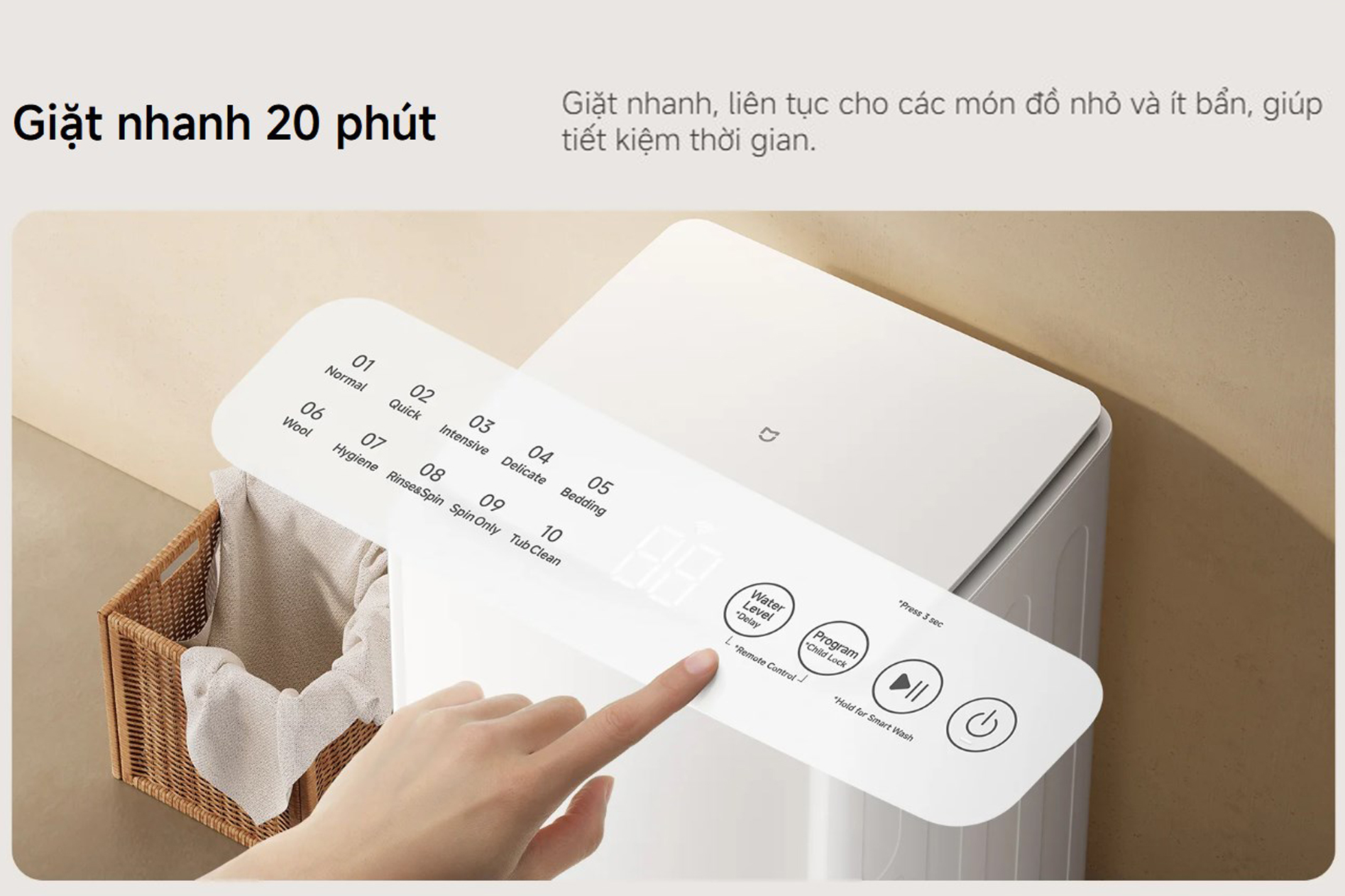 May giat cua tren Xiaomi Mijia 13kg Top Load Washer bigmivn 4