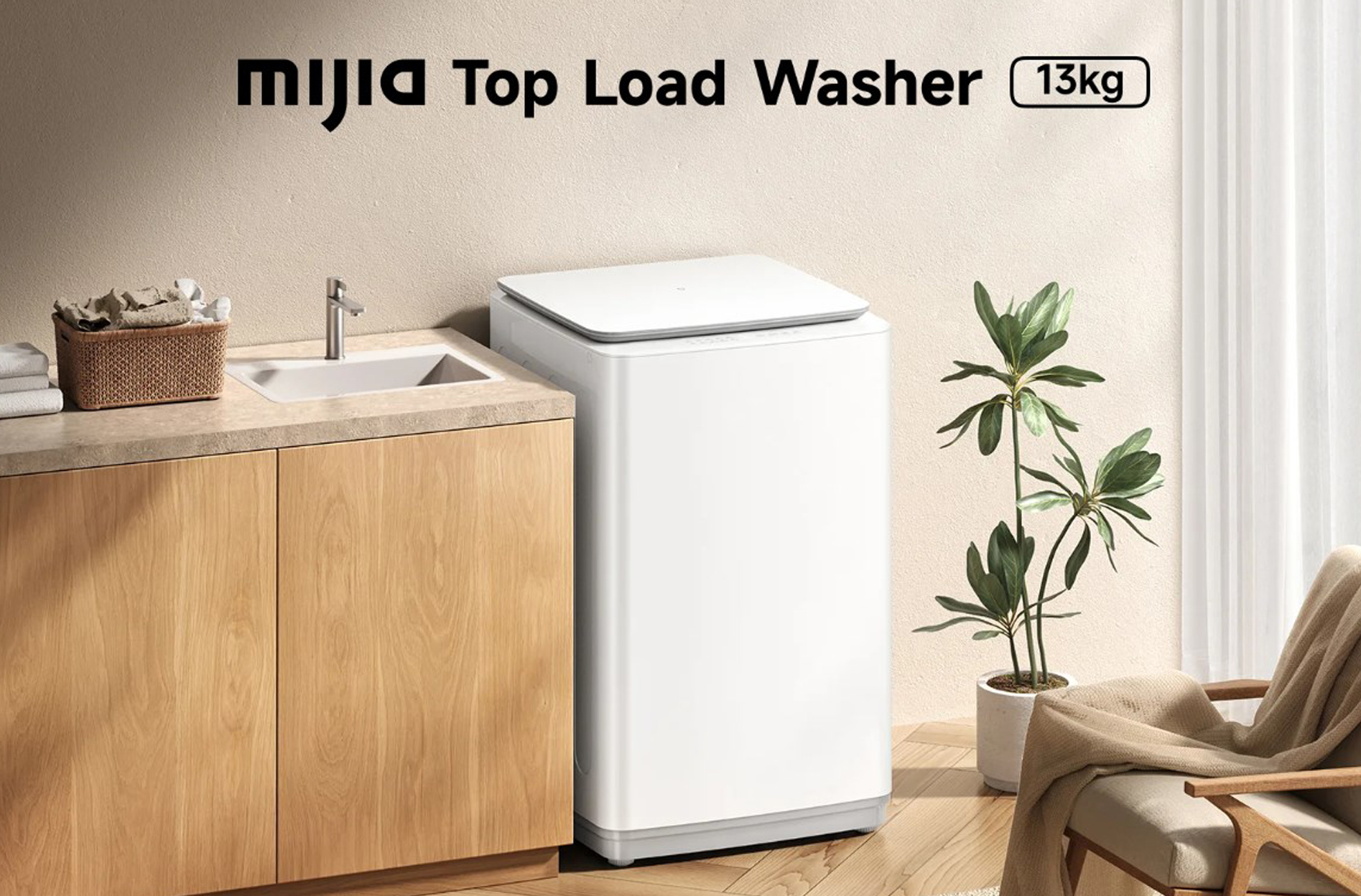 May giat cua tren Xiaomi Mijia 13kg Top Load Washer bigmivn