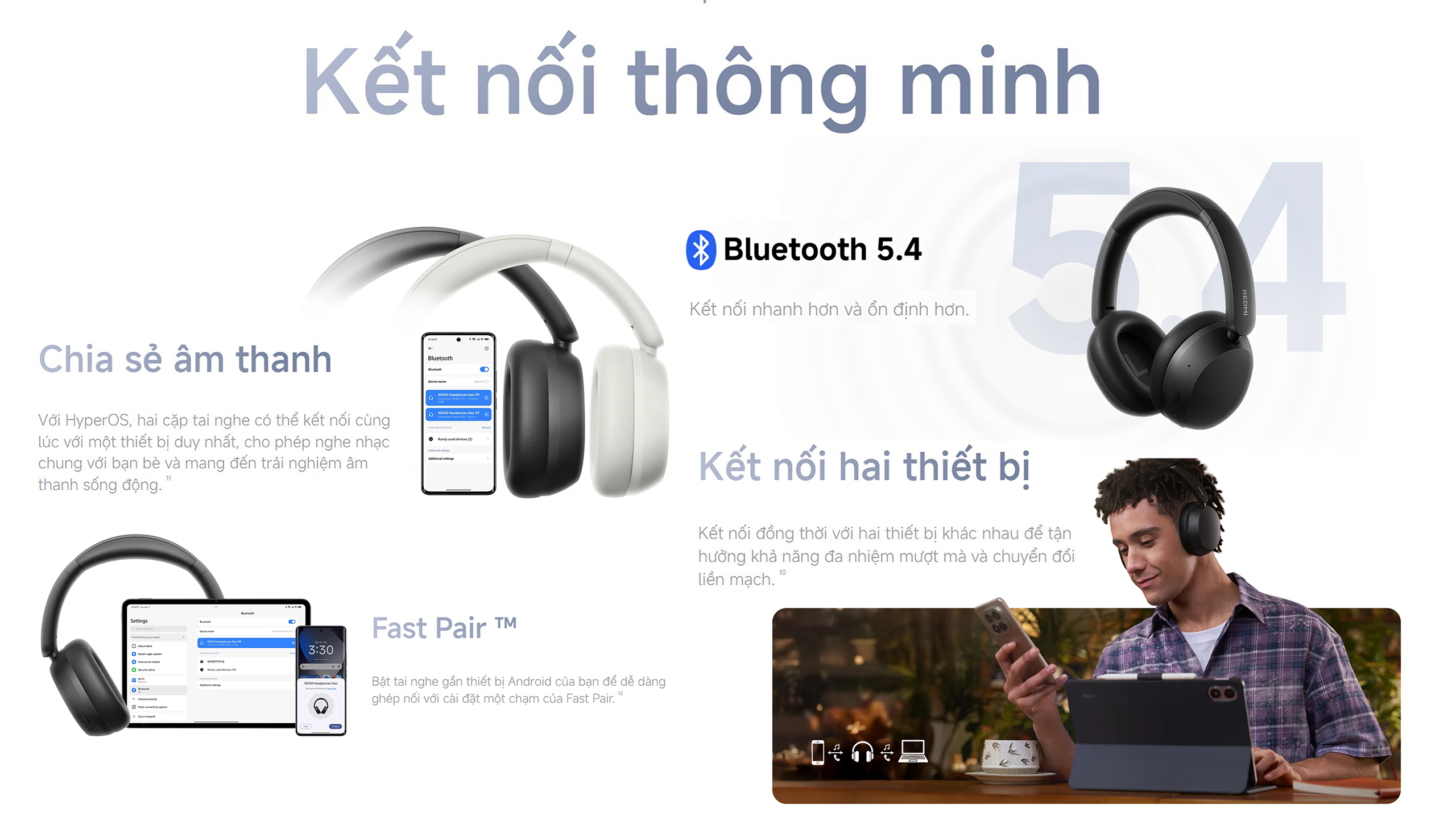 Tai nghe Bluetooth Xiaomi Redmi Headphones Neo bigmivn 12