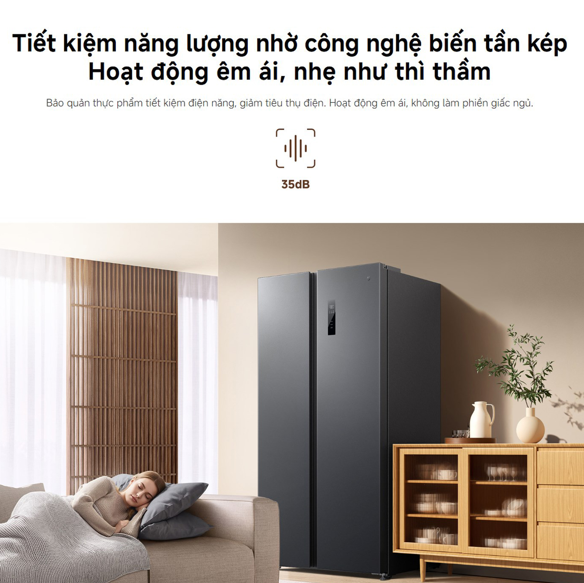 Tủ Lạnh Xiaomi Mijia Refrigerator Side-by-Side 635L - Bản quốc tế kết nối app, khử khuẩn thông minh 14 Tu Lanh Xiaomi Mijia Refrigerator Side by Side 635L bigmivn 13