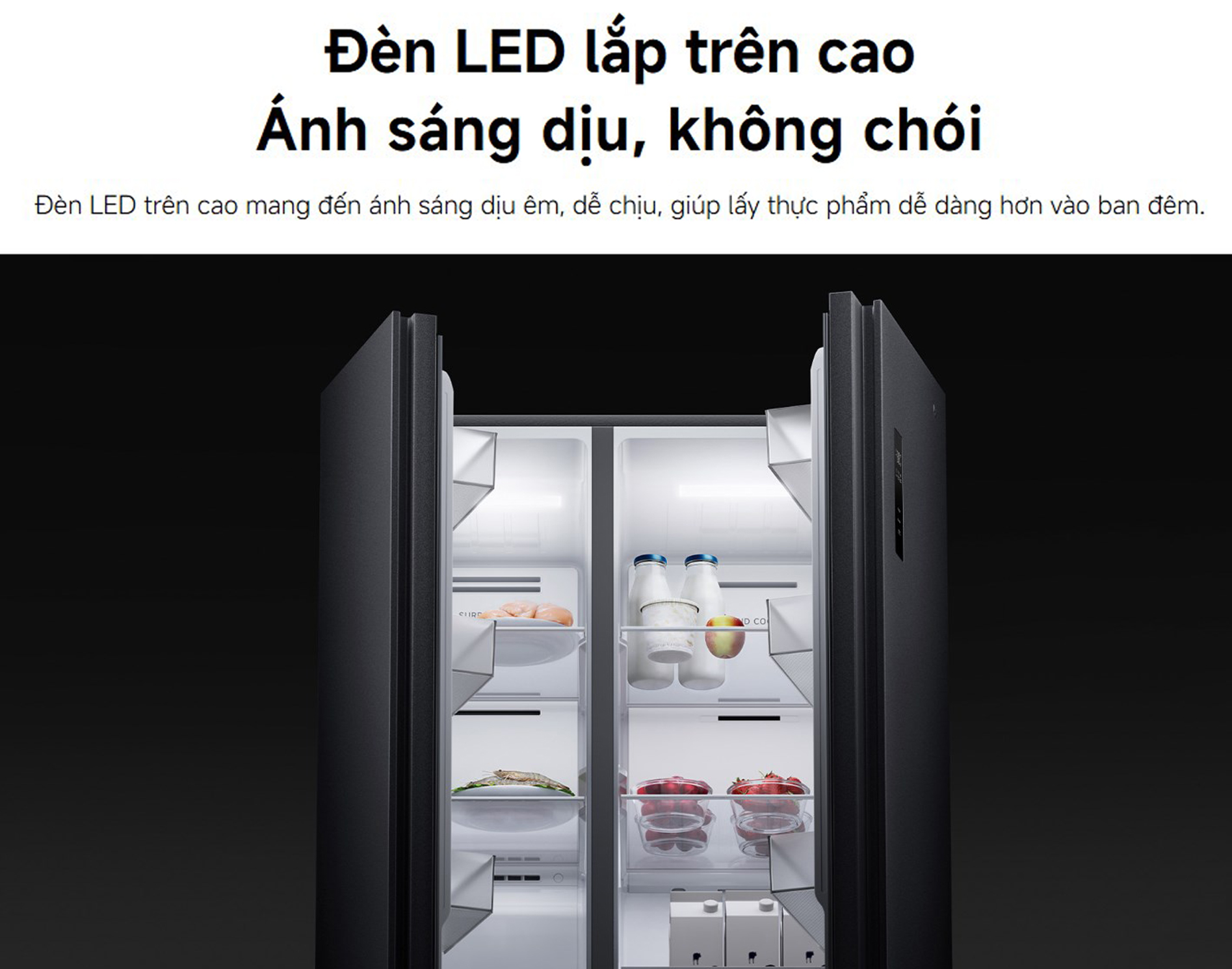 Tủ Lạnh Xiaomi Mijia Refrigerator Side-by-Side 635L - Bản quốc tế kết nối app, khử khuẩn thông minh 15 Tu Lanh Xiaomi Mijia Refrigerator Side by Side 635L bigmivn 14