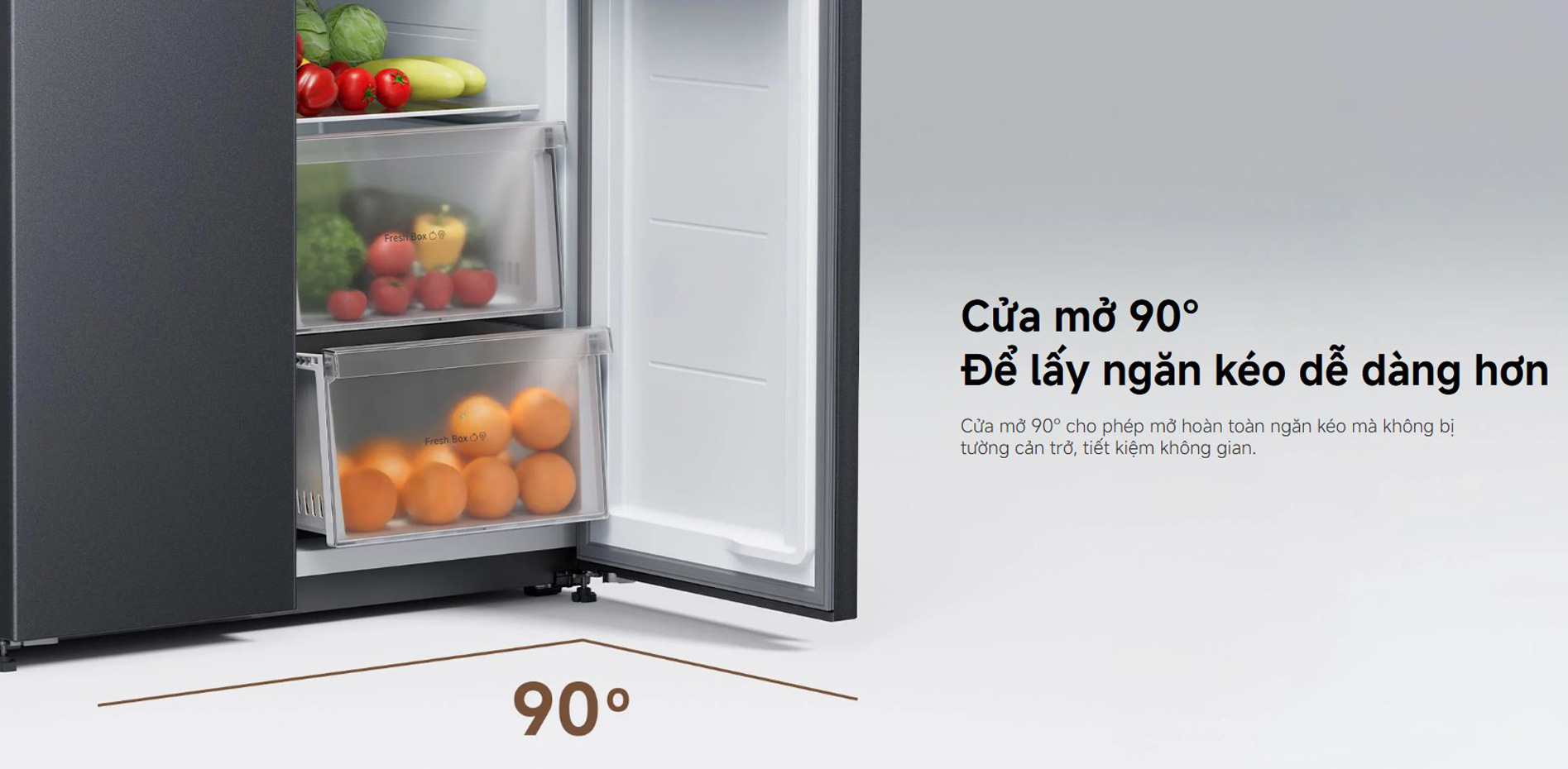 Tủ Lạnh Xiaomi Mijia Refrigerator Side-by-Side 635L - Bản quốc tế kết nối app, khử khuẩn thông minh 16 Tu Lanh Xiaomi Mijia Refrigerator Side by Side 635L bigmivn 15