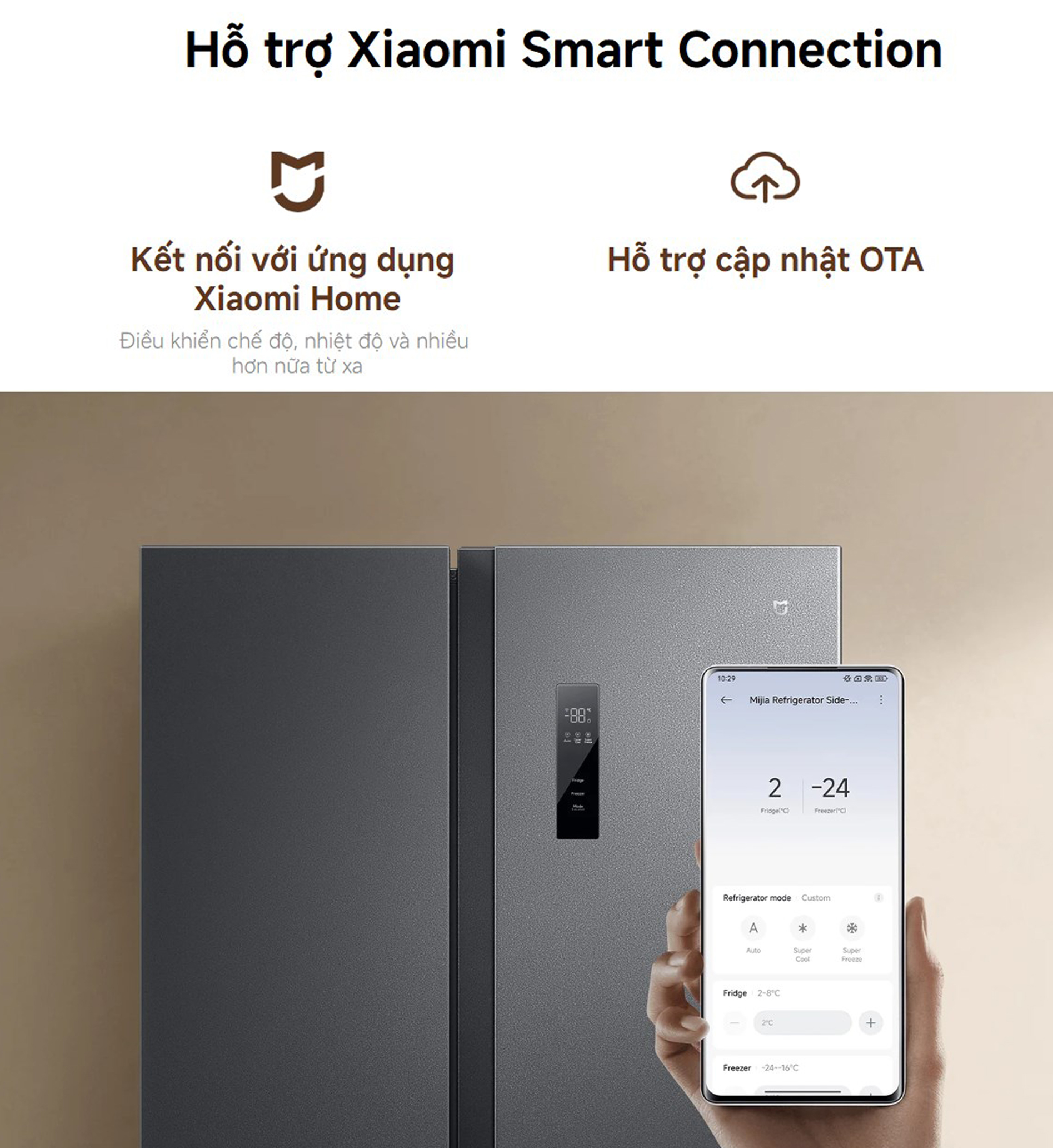 Tủ Lạnh Xiaomi Mijia Refrigerator Side-by-Side 635L - Bản quốc tế kết nối app, khử khuẩn thông minh 18 Tu Lanh Xiaomi Mijia Refrigerator Side by Side 635L bigmivn 17