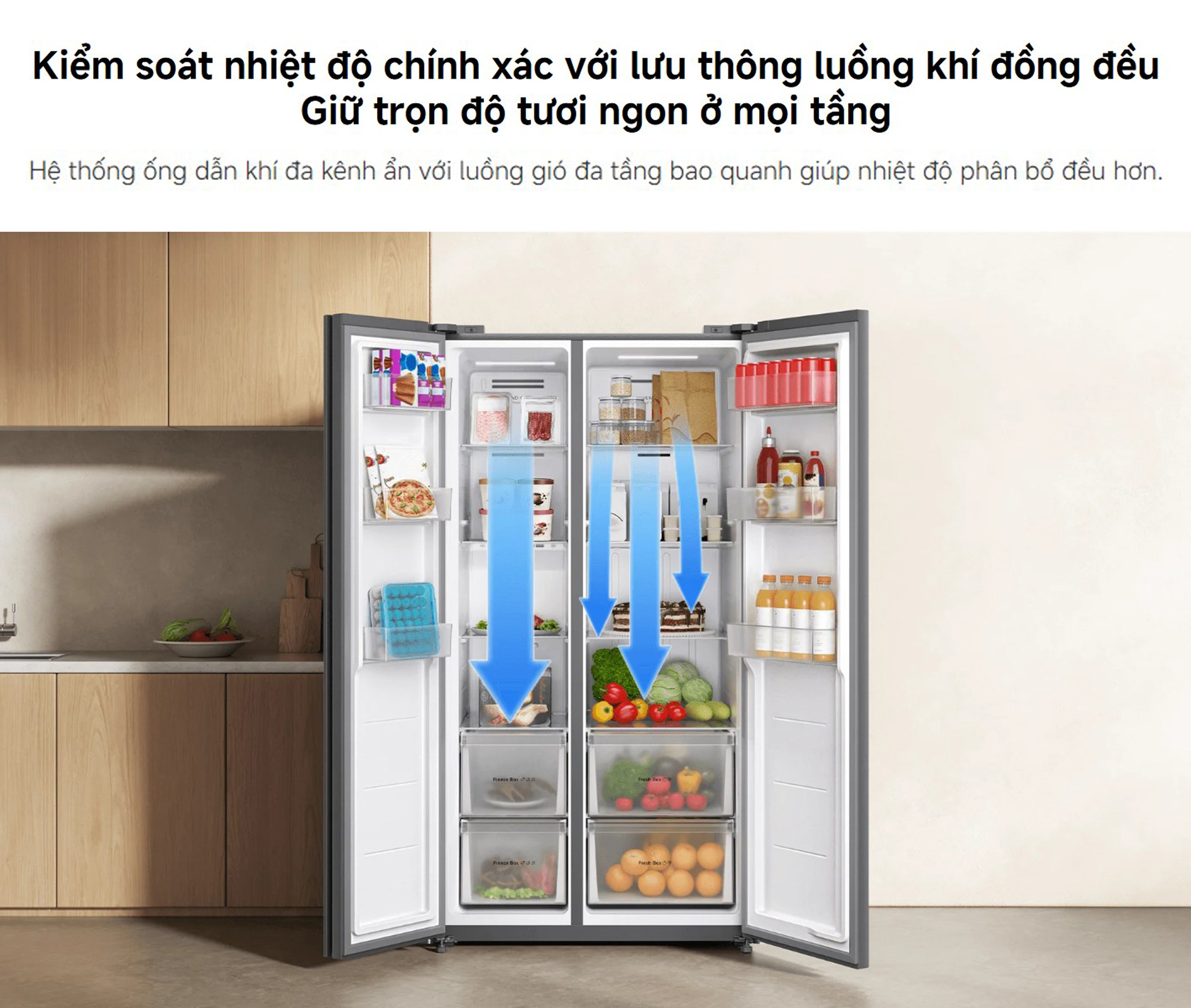 Tủ Lạnh Xiaomi Mijia Refrigerator Side-by-Side 635L - Bản quốc tế kết nối app, khử khuẩn thông minh 8 Tu Lanh Xiaomi Mijia Refrigerator Side by Side 635L bigmivn 6