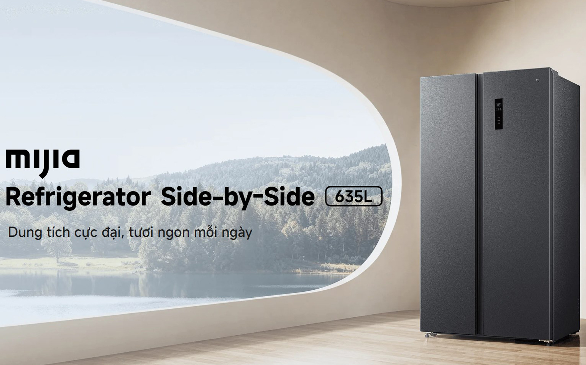 Tủ Lạnh Xiaomi Mijia Refrigerator Side-by-Side 635L - Bản quốc tế kết nối app, khử khuẩn thông minh 2 Tu Lanh Xiaomi Mijia Refrigerator Side by Side 635L bigmivn