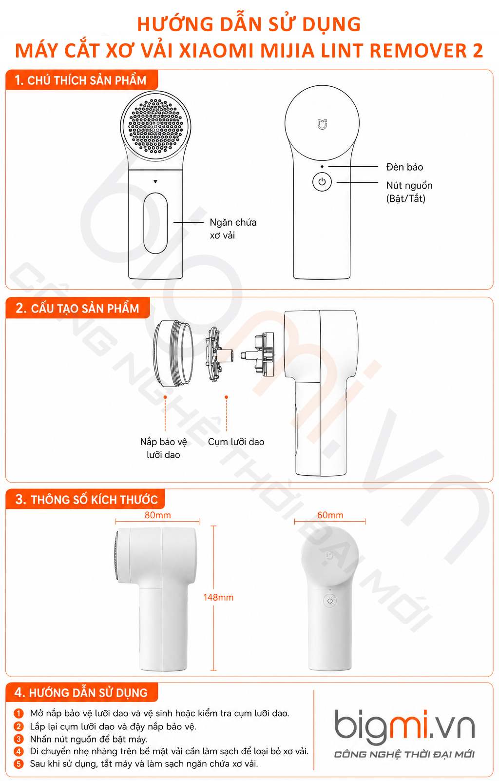 HUONG DAN SU DUNG MAY CAT XO VAI XIAOMI MIJIA LINT REMOVER 2