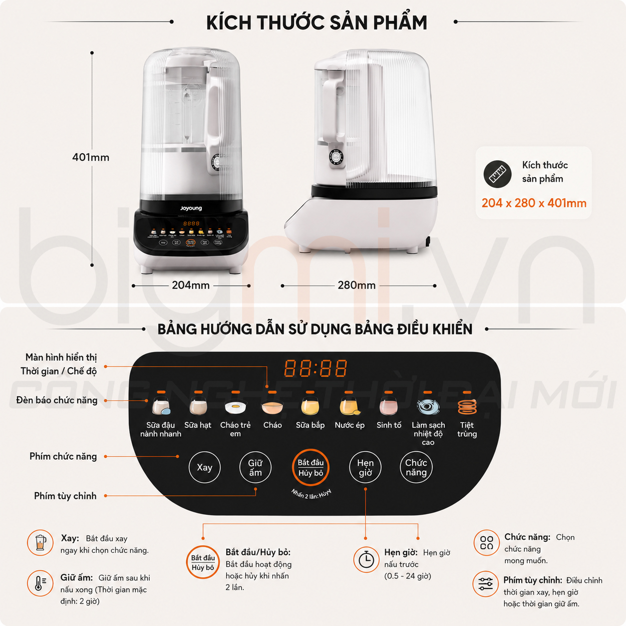 kich thuoc va hdsd Joyoung JHSB 602 Pro