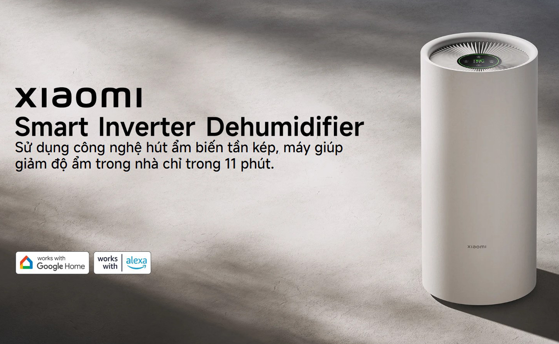 Máy hút ẩm Xiaomi Smart Inverter Dehumidifier 29L - Chính hãng 2 May hut am Xiaomi Smart Inverter Dehumidifier 29L BIGMIVN