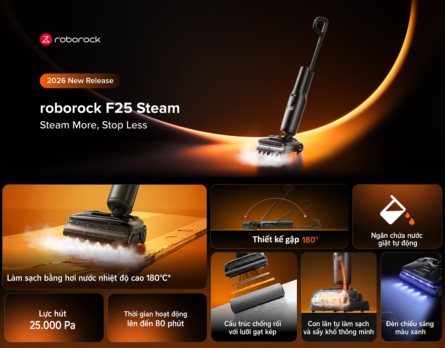 Máy hút bụi lau nhà Roborock F25 Steam - Bản Quốc Tế 4 May hut bui lau nha Roborock F25 Steam bigmivn 1