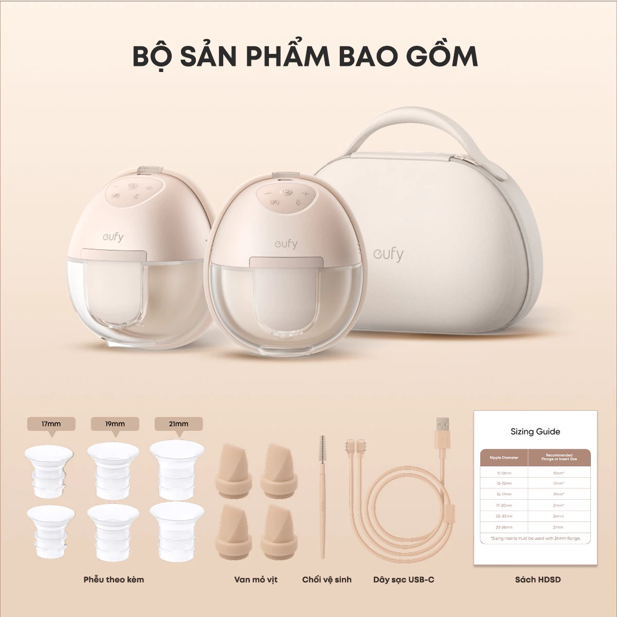 Máy hút sữa không dây ANKER Eufy S1 Pro (Eufy Wearable Breast Pump S1 Pro) - Chính hãng 12 May hut sua khong day Eufy S1 Pro Eufy Wearable Breast Pump S1 Pro bigmivn 9
