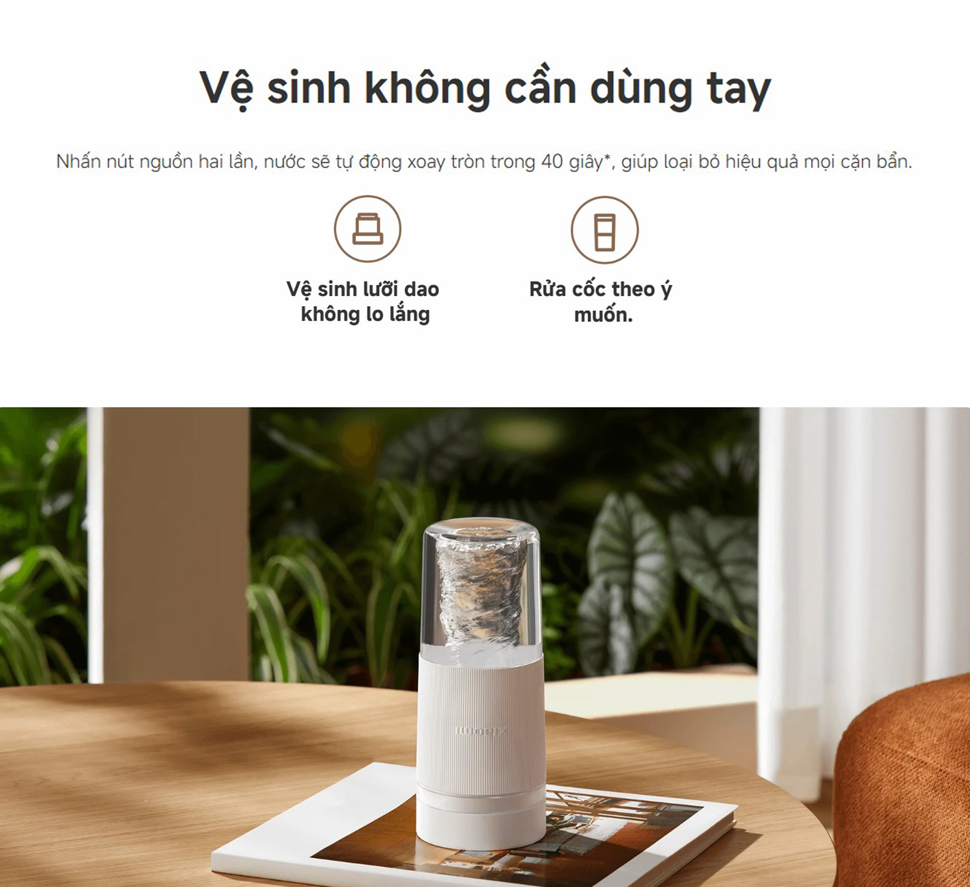 Máy xay sinh tố cầm tay Xiaomi Portable Blender 300ml XMZZB01PL - Chính hãng 12 May xay sinh to cam tay Xiaomi Portable Blender 300ml XMZZB01PL bigmivn 10